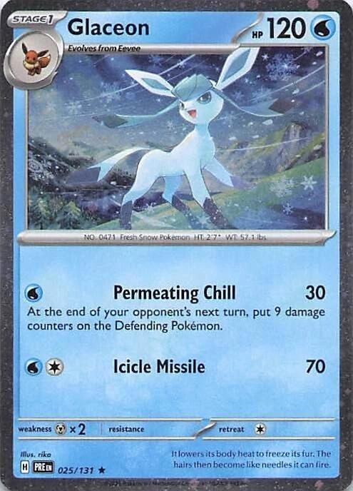 Prismatic Evolutions Glaceon [Cosmos-Holo] Pokémon card